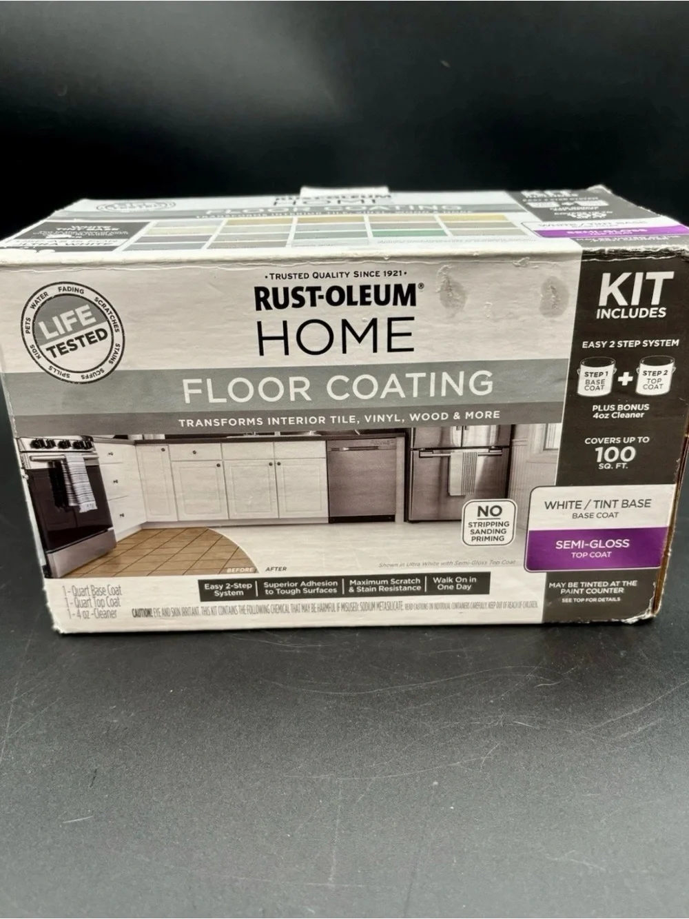 Rust-Oleum Home Floor Coating Ultra White Tint Base Matte Kit